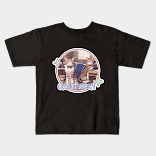 Cat Student Kids T-Shirt